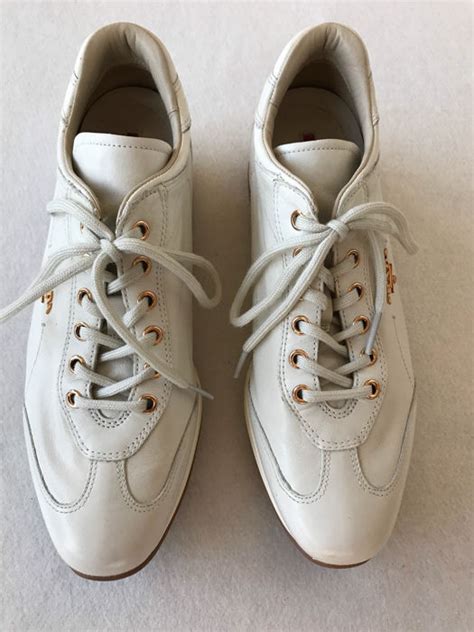 prada white gym shoes|More.